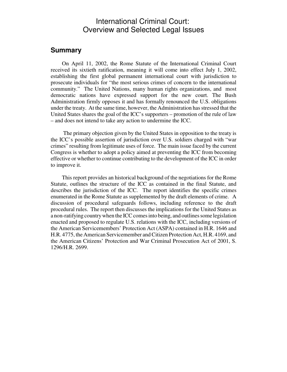 [20020605]RL31437_国际刑事法院：概述和选定的法律问题.pdf_第2页