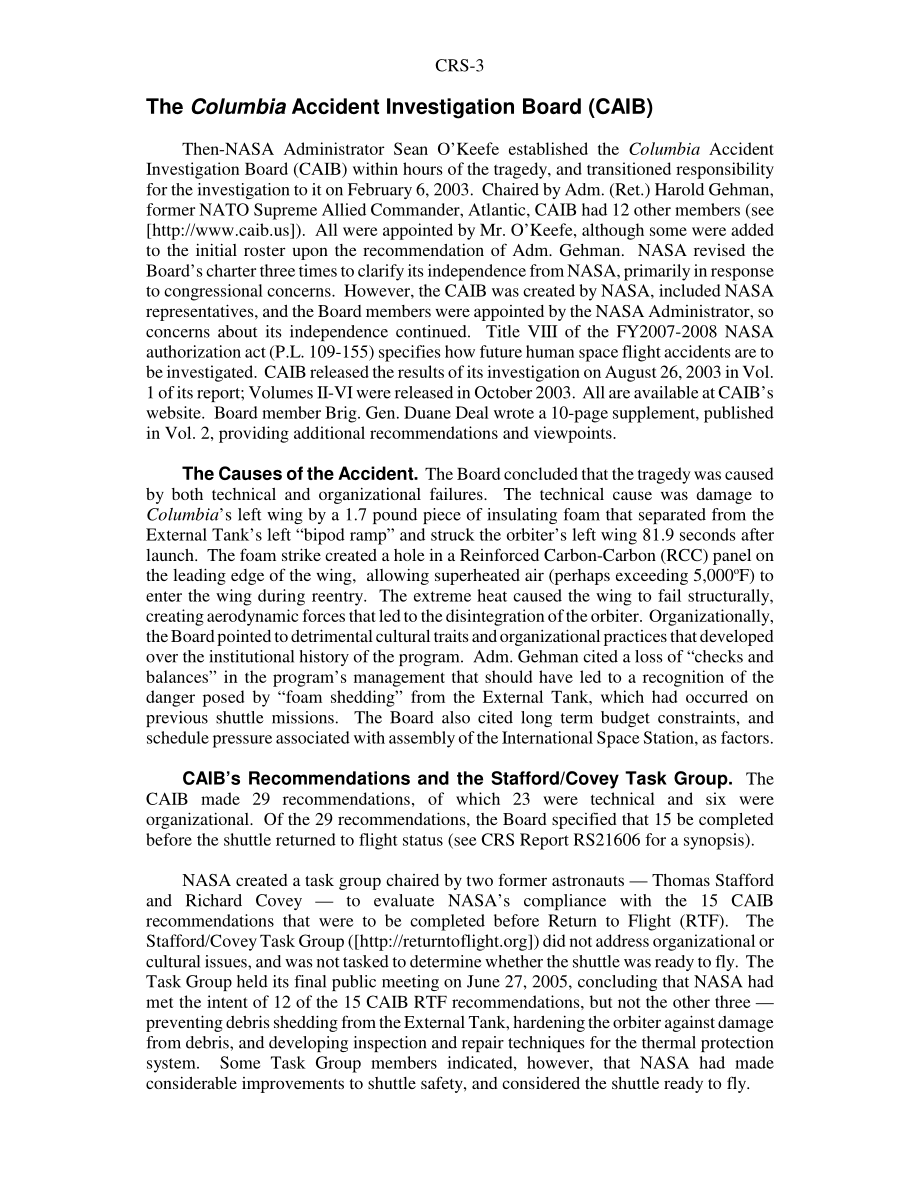 [20060104]RS21408_NASA的航天飞机计划：哥伦比亚悲剧、探索任务和航天飞机的未来.pdf_第3页
