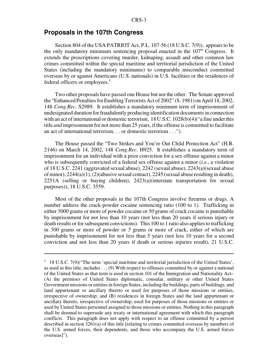 [20030417]RS21347_联邦强制性最低量刑法规：第107届国会立法概述.pdf_第3页
