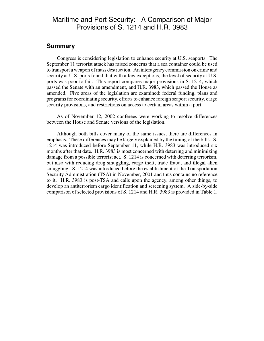 [20021112]RL31424_海事和港口安全：S.1214和H.R.主要条款的比较3983.pdf_第2页