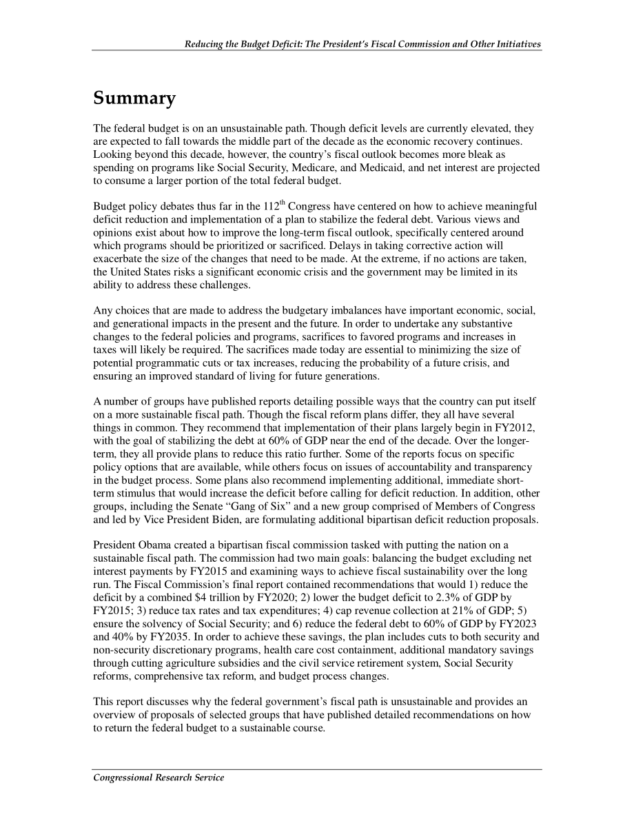 [20110608]R41784_减少预算赤字：总统财政委员会和其他倡议 .pdf_第2页